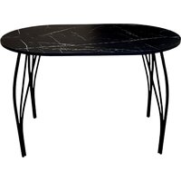 Кухонный стол Arvento Флок 2 овал 110х70 (мрамор неро маркина) - Превью изображения №2 — Интернет-магазин Time-Shop