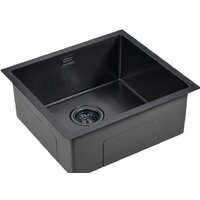 Кухонная мойка Paulmark Aller 48 Uni PM804844-GM (черный/вороненая сталь) - Превью изображения №2 — Интернет-магазин Time-Shop