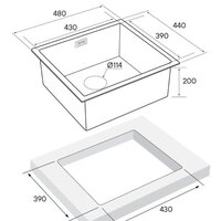 Кухонная мойка Paulmark Aller 48 Uni PM804844-GM (черный/вороненая сталь) - Превью изображения №4 — Интернет-магазин Time-Shop