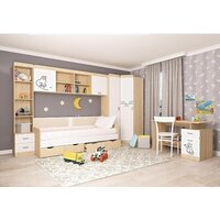 Полка Аквилон Кот №7.1 (туя светлая/белый) - Превью изображения №2 — Интернет-магазин Time-Shop