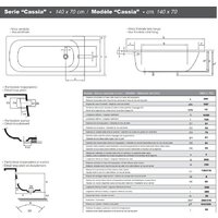 Ванна Smavit Cassia Titanium 140x70 (без ножек) - Превью изображения №5 — Интернет-магазин Time-Shop