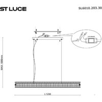 Подвесная люстра ST Luce SL6010.203.30 - Превью изображения №5 — Интернет-магазин Time-Shop