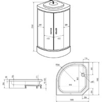 Душевая кабина Erlit ER351026-C3-RUS 100x100 - Превью изображения №2 — Интернет-магазин Time-Shop