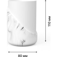 Аксессуары для ванной и туалета FORA Marble Light (4 предмета) - Превью изображения №9 — Интернет-магазин Time-Shop