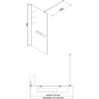 Душевая стенка Adema Риббер 120 Walk-In (черный) - Превью изображения №6 — Интернет-магазин Time-Shop