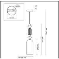 Подвесная люстра Odeon Light Classic 4861/1A - Превью изображения №2 — Интернет-магазин Time-Shop