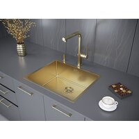 Кухонная мойка Paulmark Next 54 Uni PM215444-BG (золото/брашированное золото) - Превью изображения №8 — Интернет-магазин Time-Shop