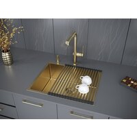 Кухонная мойка Paulmark Next 54 Uni PM215444-BG (золото/брашированное золото) - Превью изображения №9 — Интернет-магазин Time-Shop