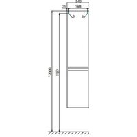  Акватон Шкаф-пенал Лондри 34 1A236203LH010 (белый) - Превью изображения №2 — Интернет-магазин Time-Shop