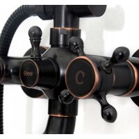 Душевая система  Rea Retro REA-P2366 (черный) - Превью изображения №9 — Интернет-магазин Time-Shop