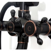 Душевая система  Rea Retro REA-P2366 (черный) - Превью изображения №9 — Интернет-магазин Time-Shop