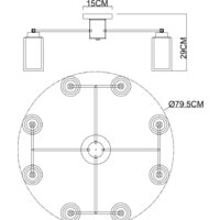 Люстра средней высоты Arte Lamp Leo A7027PL-8BK - Превью изображения №7 — Интернет-магазин Time-Shop