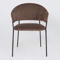 Стул с подлокотниками Алвест AV 433 (шоколадный бархат Confetti chocolate/черный) - Превью изображения №6 — Интернет-магазин Time-Shop