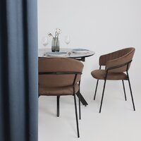 Стул с подлокотниками Алвест AV 433 (шоколадный бархат Confetti chocolate/черный) - Превью изображения №3 — Интернет-магазин Time-Shop