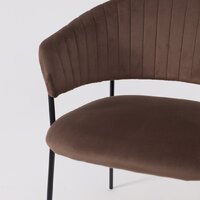 Стул с подлокотниками Алвест AV 433 (шоколадный бархат Confetti chocolate/черный) - Превью изображения №13 — Интернет-магазин Time-Shop