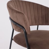 Стул с подлокотниками Алвест AV 433 (шоколадный бархат Confetti chocolate/черный) - Превью изображения №10 — Интернет-магазин Time-Shop