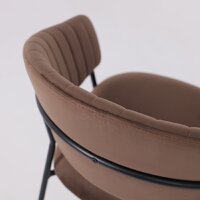 Стул с подлокотниками Алвест AV 433 (шоколадный бархат Confetti chocolate/черный) - Превью изображения №14 — Интернет-магазин Time-Shop