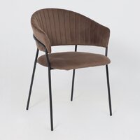 Стул с подлокотниками Алвест AV 433 (шоколадный бархат Confetti chocolate/черный) - Превью изображения №7 — Интернет-магазин Time-Shop