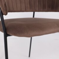 Стул с подлокотниками Алвест AV 433 (шоколадный бархат Confetti chocolate/черный) - Превью изображения №11 — Интернет-магазин Time-Shop