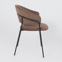 Стул с подлокотниками Алвест AV 433 (шоколадный бархат Confetti chocolate/черный) - Превью изображения №8 — Интернет-магазин Time-Shop