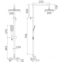 Душевая система  Ledeme L2414 - Превью изображения №2 — Интернет-магазин Time-Shop