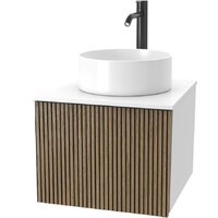 ЗОВ Тумба под умывальник Кито 40 K40LW0MRMC-LDSPWС0 (белый/тростник)