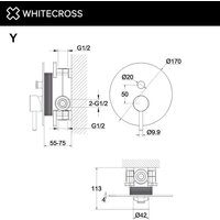Смеситель Whitecross Y1235CPB (брашированная медь) - Превью изображения №3 — Интернет-магазин Time-Shop