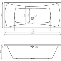 Ванна Lavinia Boho Evan 180x80 3711018P - Превью изображения №3 — Интернет-магазин Time-Shop