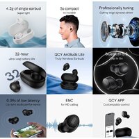 Наушники QCY ArcBuds Lite (черный) - Превью изображения №8 — Интернет-магазин Time-Shop