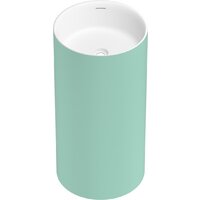 Умывальник Wellsee Chalice Perfection 230620000 (отдельностоящий, без отверстия под смеситель, цвет матовый светло-зеленый/глянцевый белый) - Превью изображения №2 — Интернет-магазин Time-Shop