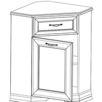 Тумба Anrex Tiffany 1D1SU Вудлайн Кремовый - Превью изображения №5 — Интернет-магазин Time-Shop