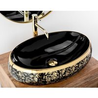 Умывальник Rea Meryl (черный/золотой) - Превью изображения №4 — Интернет-магазин Time-Shop