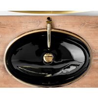 Умывальник Rea Meryl (черный/золотой) - Превью изображения №3 — Интернет-магазин Time-Shop