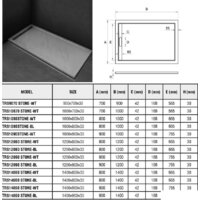 Душевой поддон WeltWasser TRS 10080 Stone-WT 100x80 - Превью изображения №2 — Интернет-магазин Time-Shop