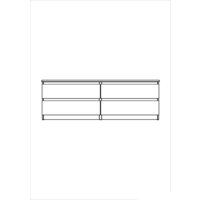 Тумба Mio Tesoro Мальта 4 ящика 160x54 2.05.02.030.1 (белый) - Превью изображения №4 — Интернет-магазин Time-Shop