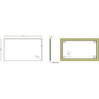  Roxen Зеркало Frida c подсветкой 510215-120 (120x70) в тонком металлическом профиле в цвете брашированное золото - Превью изображения №9 — Интернет-магазин Time-Shop