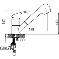 Смеситель Ferro Freya BFR8S (песочный) - Превью изображения №2 — Интернет-магазин Time-Shop