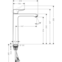 Смеситель Hansgrohe Metris 31184000 - Превью изображения №2 — Интернет-магазин Time-Shop