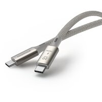 Momax DC31L USB 3.2 Gen 2x2 Type-C - USB 3.2 Gen 2x2 Type-C (1 м, серебристый/серый)