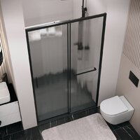 Душевая дверь Grossman Style 130x195 100.K33.05.130.21.02 (черный матовый/стекло шиншилла) - Превью изображения №11 — Интернет-магазин Time-Shop