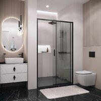 Душевая дверь Grossman Style 130x195 100.K33.05.130.21.02 (черный матовый/стекло шиншилла) - Превью изображения №8 — Интернет-магазин Time-Shop