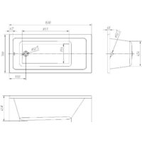 Ванна Ventospa Novaro 150x70 (с ножками и экраном) - Превью изображения №3 — Интернет-магазин Time-Shop