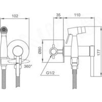 Гигиенический душ Gappo G7206-6 - Превью изображения №2 — Интернет-магазин Time-Shop