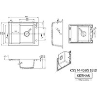 Кухонная мойка Kernau Kgs M 4565 1B1D Pure White - Превью изображения №2 — Интернет-магазин Time-Shop