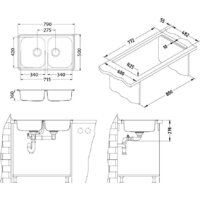 Кухонная мойка Alveus Line 90 Satin-90 - Превью изображения №2 — Интернет-магазин Time-Shop