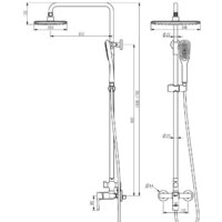 Душевая система  Lemark LM7260BL - Превью изображения №2 — Интернет-магазин Time-Shop