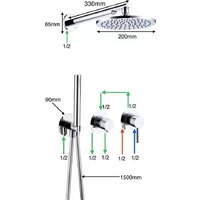 Душевая система  Grocenberg GB5090 (графит) - Превью изображения №2 — Интернет-магазин Time-Shop