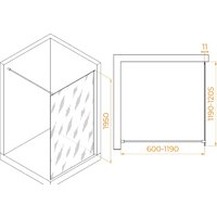 Душевая стенка RGW WA-002G 35100212-16 120 (золото/прозрачное стекло) - Превью изображения №2 — Интернет-магазин Time-Shop