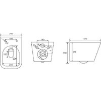 Унитаз подвесной Berges Wasserhaus Floe S Rimless + АТОМ 410 АТ-043368 (с сиденьем) - Превью изображения №9 — Интернет-магазин Time-Shop