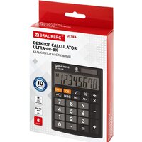 Бухгалтерский калькулятор BRAUBERG Ultra-08-BK 250507 (черный) - Превью изображения №9 — Интернет-магазин Time-Shop